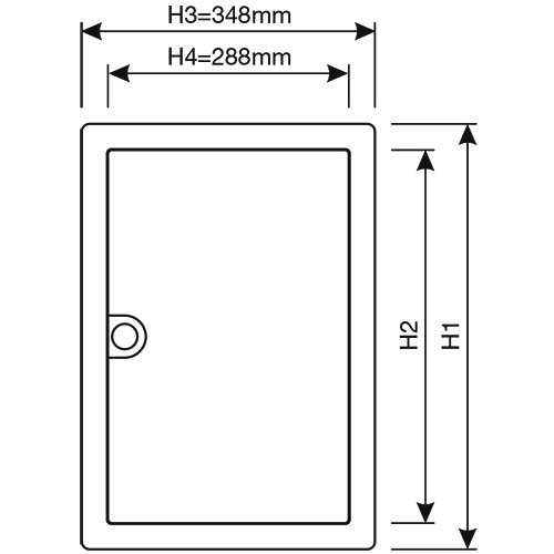 Размеры электрощита Volta Hager VU12AT. рис.1
