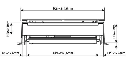 Размеры электрощита Hager Volta VU12AT. рис.3